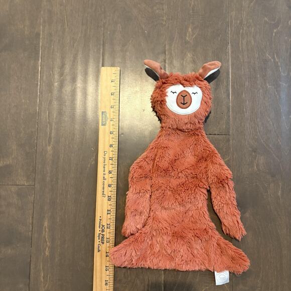 Slumberkins Alpaca Llama Snuggler Lovey Plush Security Blanket Rust Brown Soft - Picture 5 of 9